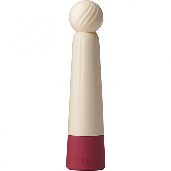 Бежевый вибратор с шаровидной мягкой головкой TENGA IROHA Rin Akane - 14,8 см + Подарок HMR-01